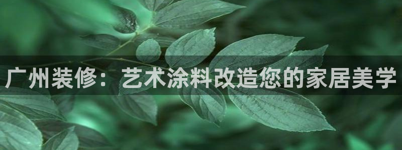和记平台官方网：广州装修：艺术涂料改造您的家居美学